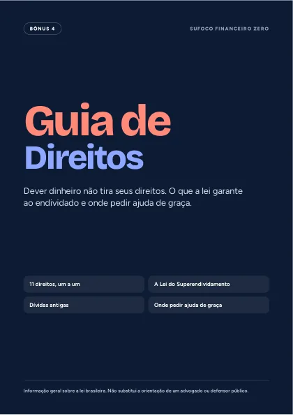Capa do bônus Guia de Direitos do Endividado